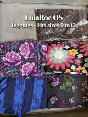 LuLaRoe OS Leggings Multi-Color Floral and Patterned Bundle